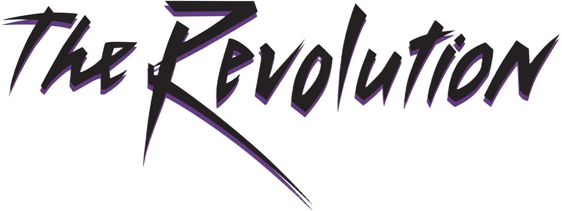 The Revolution logo — black t-shirt design